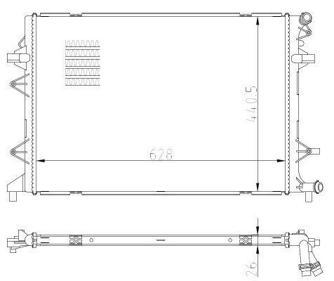 Radiateur moteur (Radiateur de refroidissement) NRF B.V. 550089