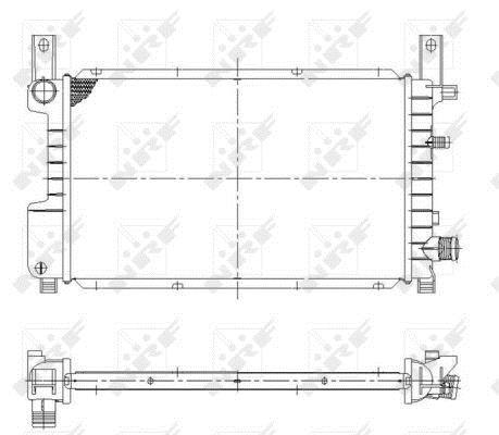 Radiador, refrigeración del motor NRF B.V. ref. 55314