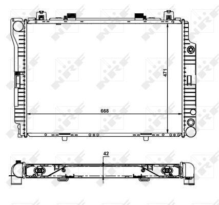 Radiateur moteur (Radiateur de refroidissement) NRF B.V. 55316
