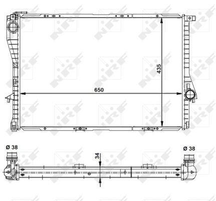 Radiateur moteur (Radiateur de refroidissement) NRF B.V. 55321