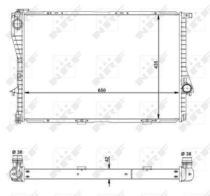Radiateur moteur (Radiateur de refroidissement) NRF B.V. ref. 55322