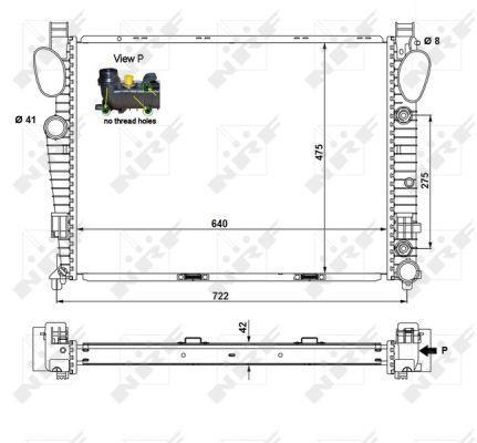 Radiador, refrigeración del motor NRF B.V. ref. 55325