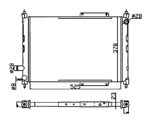 Radiateur moteur (Radiateur de refroidissement) NRF B.V. ref. 55326A