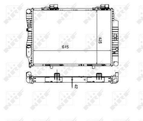 Radiateur moteur (Radiateur de refroidissement) NRF B.V. 55333