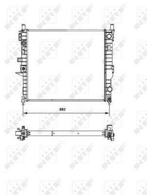 Radiador, refrigeración del motor NRF B.V. ref. 55335
