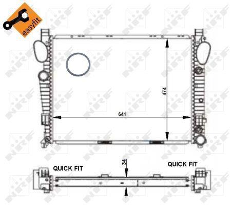 Radiateur moteur (Radiateur de refroidissement) NRF B.V. 55337