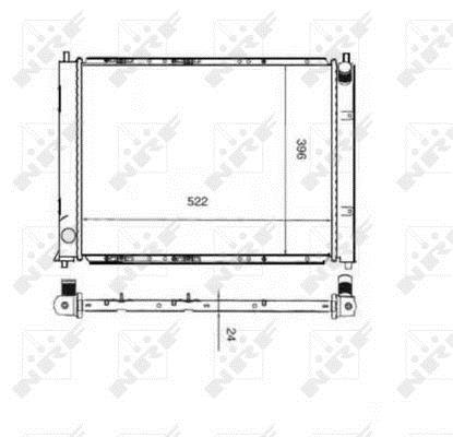 Radiador, refrigeración del motor NRF B.V. ref. 55339