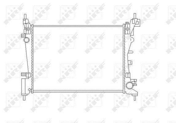 Radiador, refrigeración del motor NRF B.V. ref. 55340