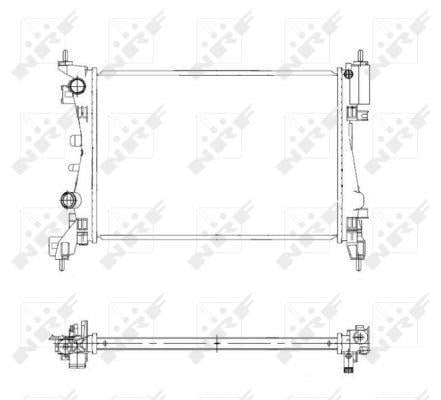 Radiador, refrigeración del motor NRF B.V. ref. 55341