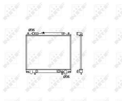Radiador, refrigeración del motor NRF B.V. ref. 55344