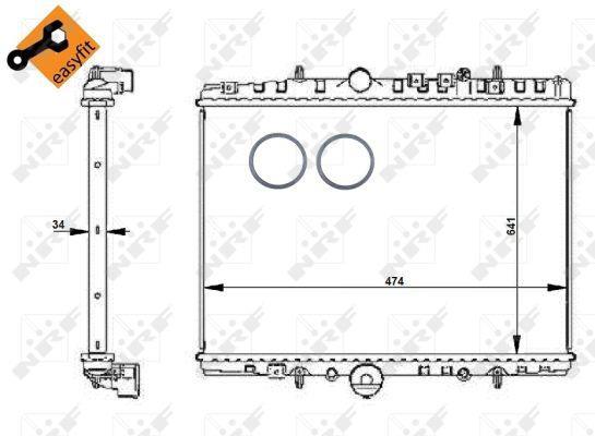 Radiador, refrigeración del motor NRF B.V. ref. 55347