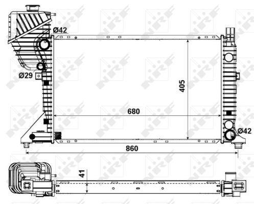Radiador, refrigeración del motor NRF B.V. ref. 55348