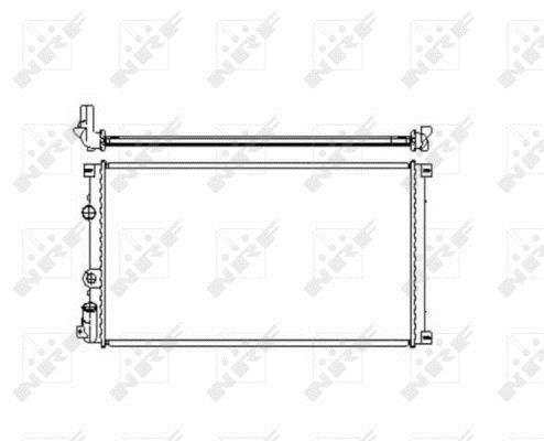 Radiador, refrigeración del motor NRF B.V. ref. 55350