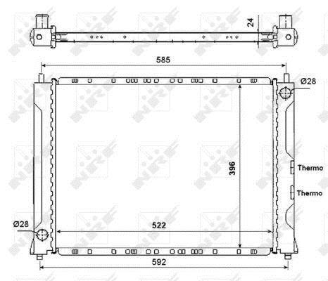 Radiador motor NRF B.V. ref. 55425