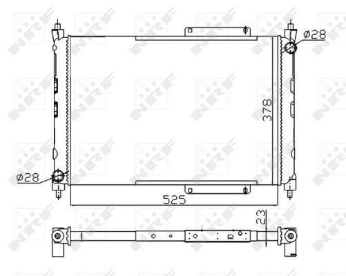 Radiateur moteur (Radiateur de refroidissement) NRF B.V. 55425A