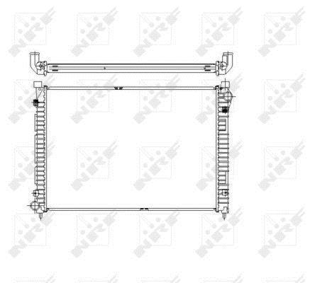 Radiador, refrigeración del motor NRF B.V. ref. 55444