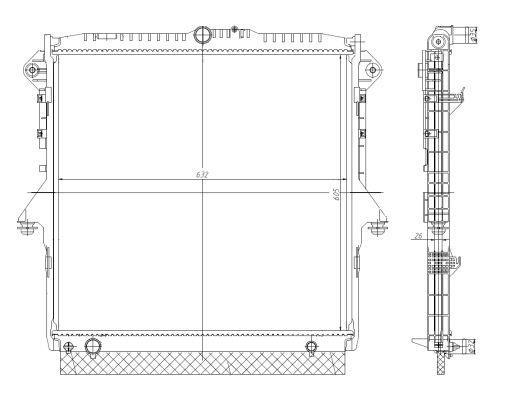 Radiateur moteur (Radiateur de refroidissement) NRF B.V. 560001