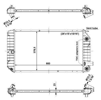 Radiateur moteur (Radiateur de refroidissement) NRF B.V. 56007