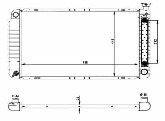 Radiateur moteur (Radiateur de refroidissement) NRF B.V. 56012