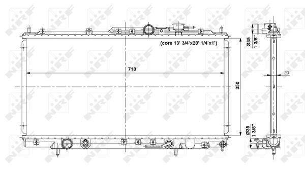 Radiateur moteur (Radiateur de refroidissement) NRF B.V. 56019