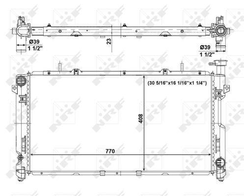 Radiateur moteur (Radiateur de refroidissement) NRF B.V. 56020