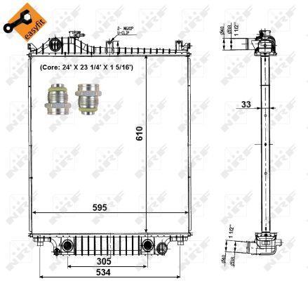 Radiateur moteur (Radiateur de refroidissement) NRF B.V. 56032