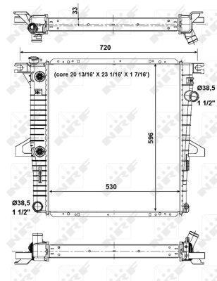 Radiateur moteur (Radiateur de refroidissement) NRF B.V. 56033