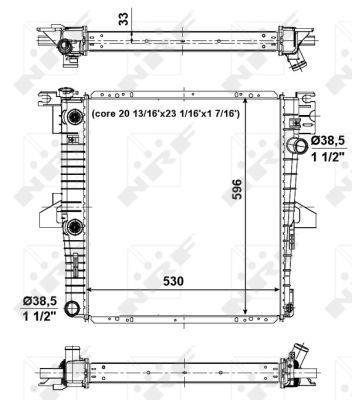 Radiateur moteur (Radiateur de refroidissement) NRF B.V. 56034