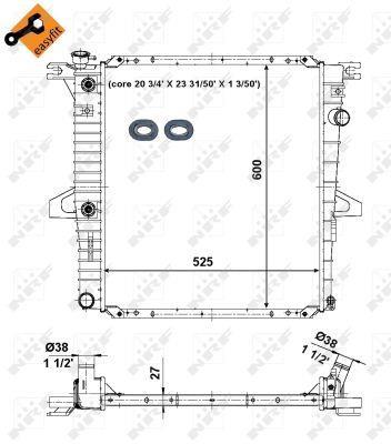 Radiateur moteur (Radiateur de refroidissement) NRF B.V. 56044