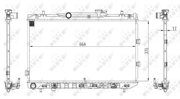 Radiateur moteur (Radiateur de refroidissement) NRF B.V. 56060