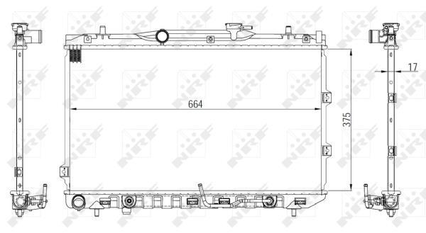 Radiateur moteur (Radiateur de refroidissement) NRF B.V. 56060