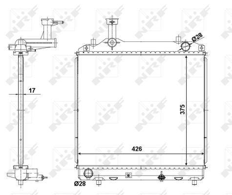 Radiateur moteur (Radiateur de refroidissement) NRF B.V. 56062