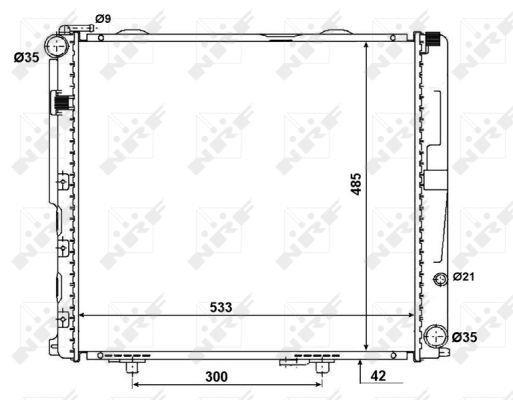 Radiateur moteur (Radiateur de refroidissement) NRF B.V. 56075