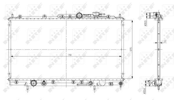 Radiateur moteur (Radiateur de refroidissement) NRF B.V. 56078