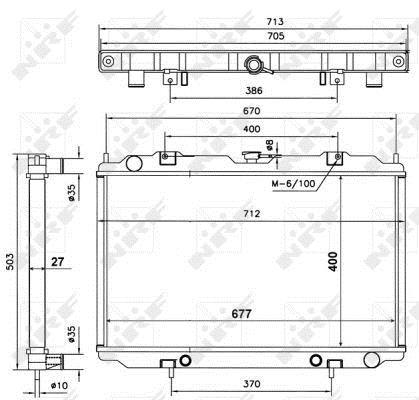 Radiateur moteur (Radiateur de refroidissement) NRF B.V. 56087