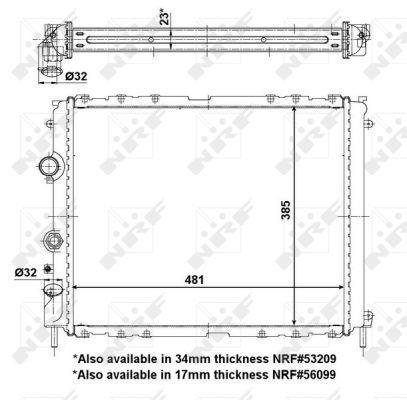 Radiateur moteur (Radiateur de refroidissement) NRF B.V. 56098