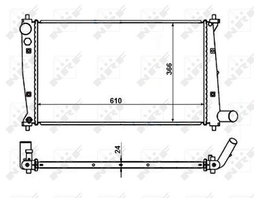 Radiateur moteur (Radiateur de refroidissement) NRF B.V. 56102