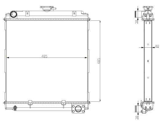 Radiateur moteur (Radiateur de refroidissement) NRF B.V. 56103