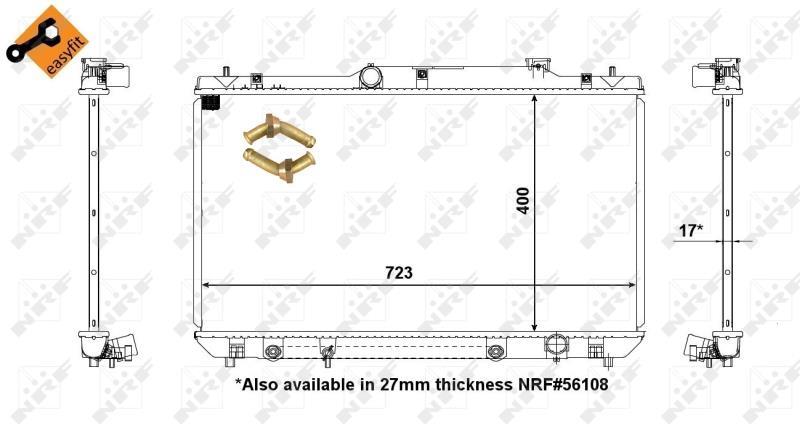 Radiateur moteur (Radiateur de refroidissement) NRF B.V. 56109