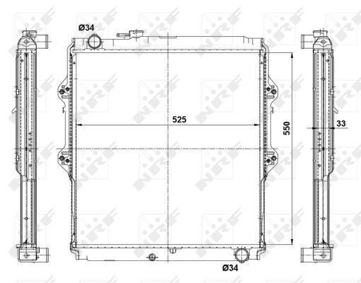 Radiateur moteur (Radiateur de refroidissement) NRF B.V. 56115