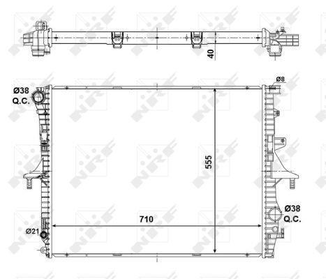 Radiador motor NRF B.V. 56124
