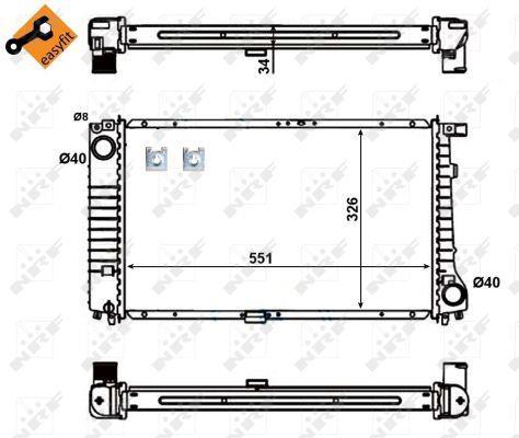 Radiateur moteur (Radiateur de refroidissement) NRF B.V. 56128