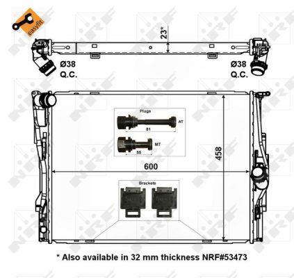Radiateur moteur (Radiateur de refroidissement) NRF B.V. 56129