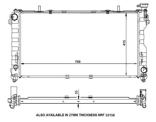 Radiateur moteur (Radiateur de refroidissement) NRF B.V. 56133