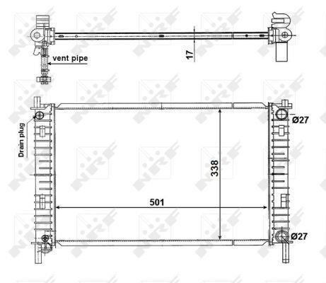 Radiateur moteur (Radiateur de refroidissement) NRF B.V. 56134
