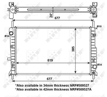 Radiateur moteur (Radiateur de refroidissement) NRF B.V. 56135