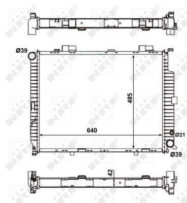 Radiateur moteur (Radiateur de refroidissement) NRF B.V. 56140