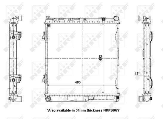 Radiateur moteur (Radiateur de refroidissement) NRF B.V. 56141
