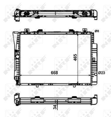 Radiateur moteur (Radiateur de refroidissement) NRF B.V. 56142
