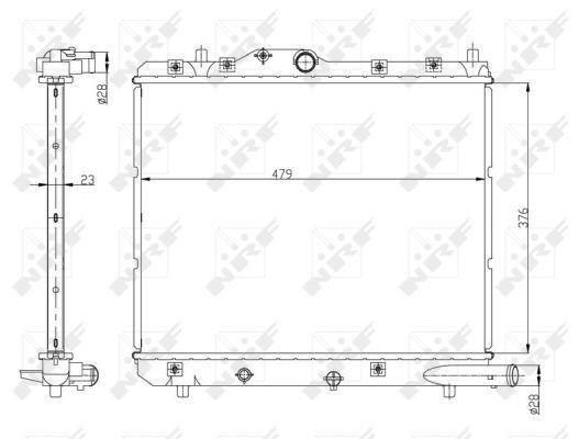 Radiateur moteur (Radiateur de refroidissement) NRF B.V. 56147